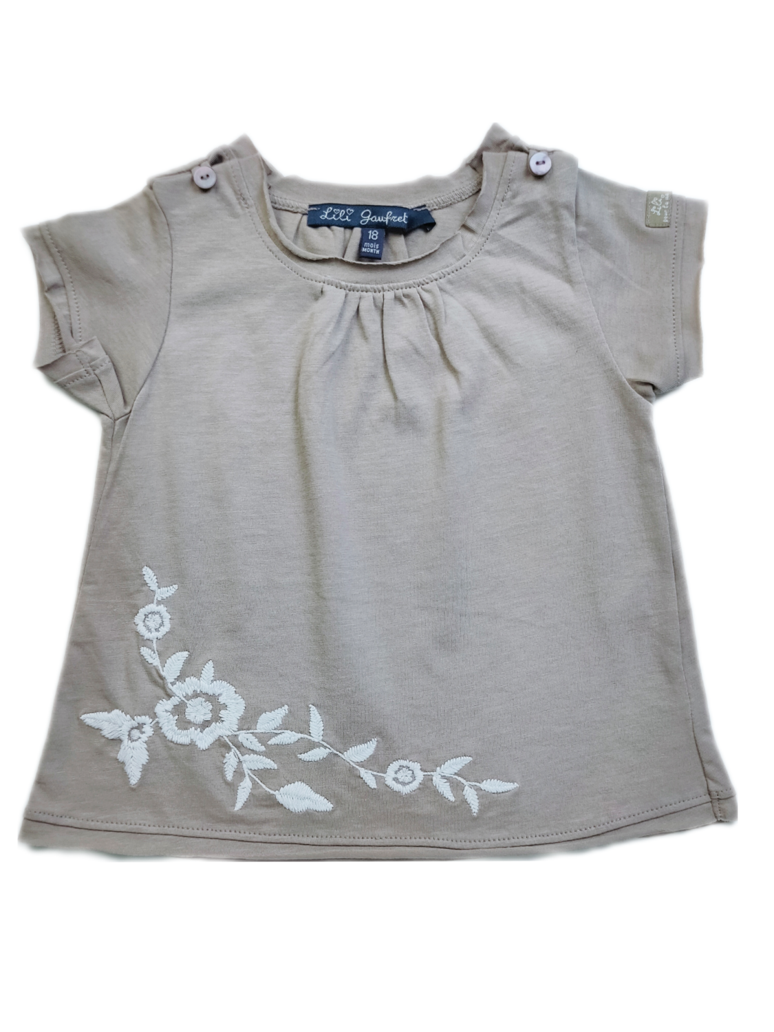 T-Shirt Lili Gaufrette Brown - Size 18 months