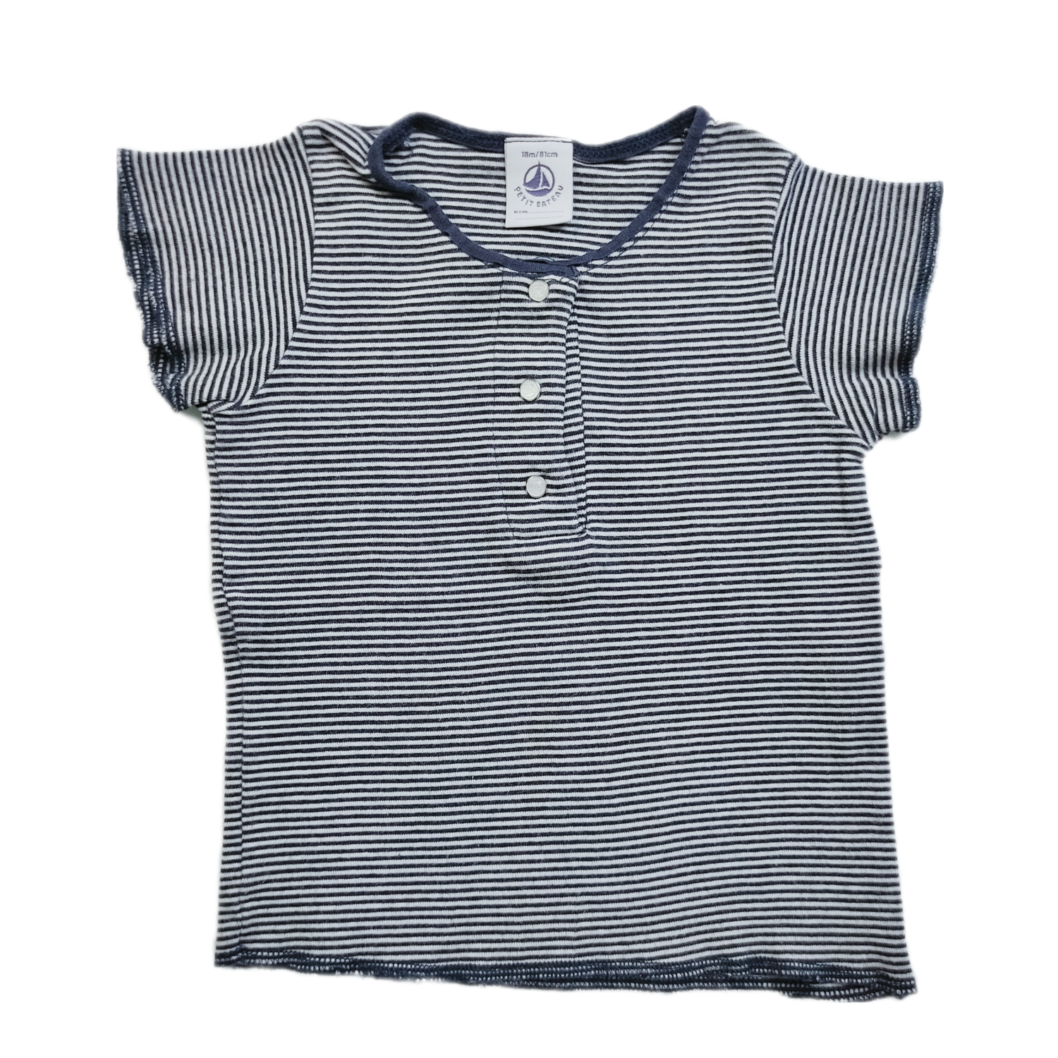 T-Shirt Petit Bateau Blue - Size 18 months