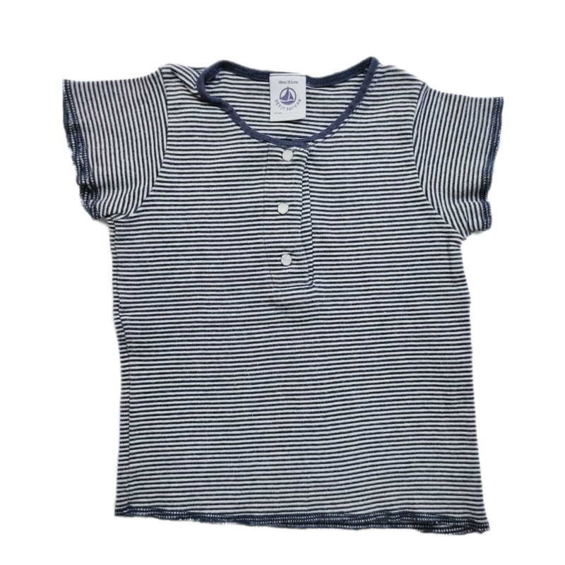 T-Shirt Petit Bateau Blue - Size 18 months
