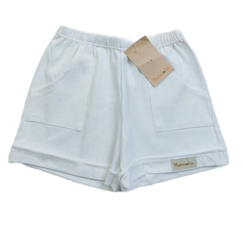 Shorts Naturales White - Size 2 years