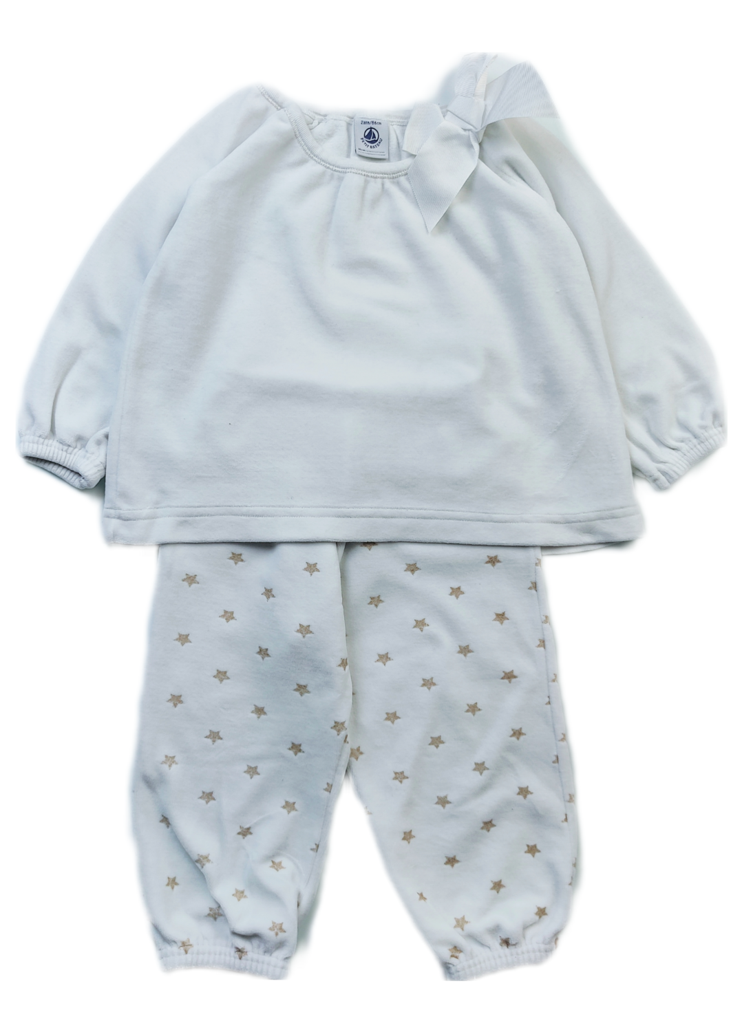 Pyjamas Petit Bateau White - Size 2 years