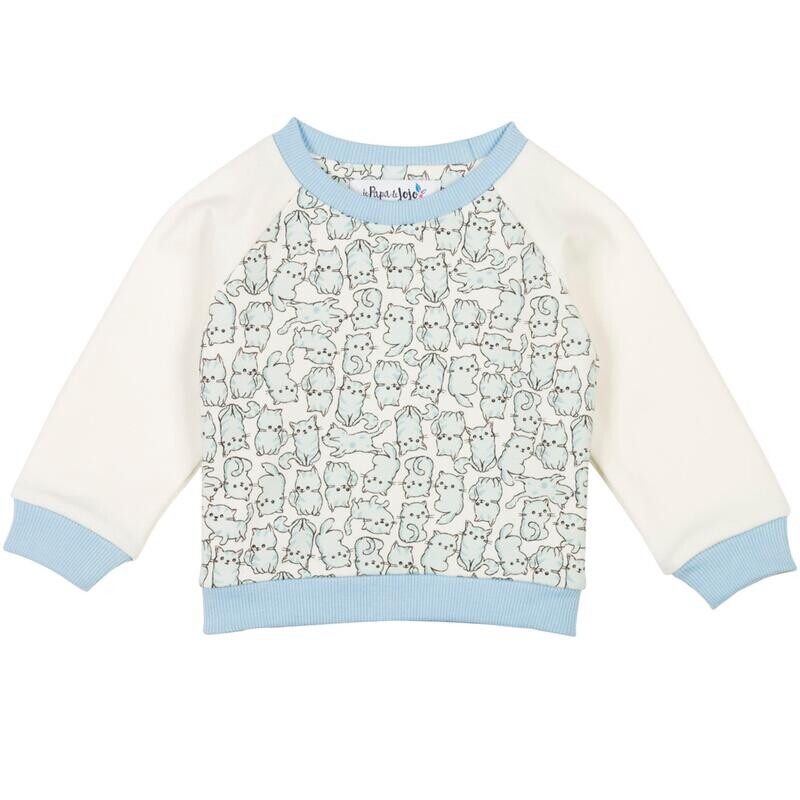 Sweatshirt Le Papa de Jojo Blue - Size 6 months
