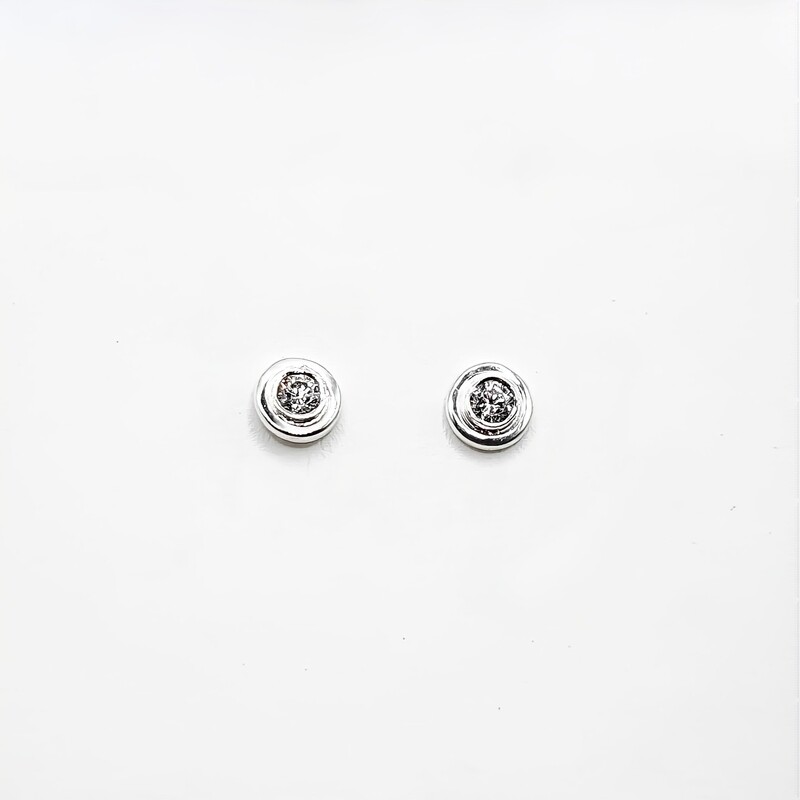 Petite Solar Ring Stud Earrings