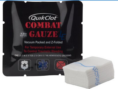 QuikClot Combat Gauze, Z-Fold, Law Enforcement