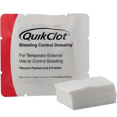 QuikClot Bleeding Control Dressing, 3" x 4yd z-folded