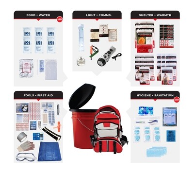 10 Person Bucket Survival Kit, Guardian