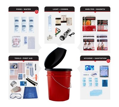 4 Person Bucket Survival Kit, Guardian