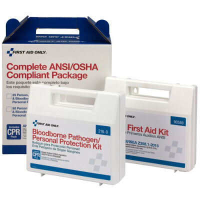 25 Person First Aid And BBP Package, ANSI/OSHA Compliant