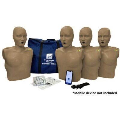 Prestan Professional ADULT  Series 2000 Manikins, 4 Pack - Dark Skin