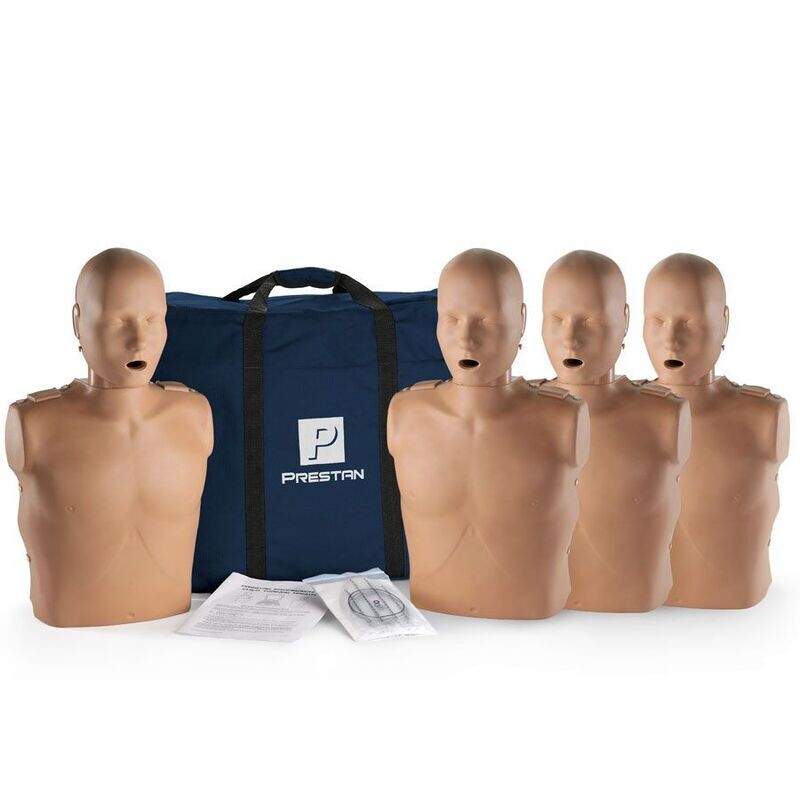 Prestan Adult CPR Manikin w/ Monitor; 4-pack; Dark Skin