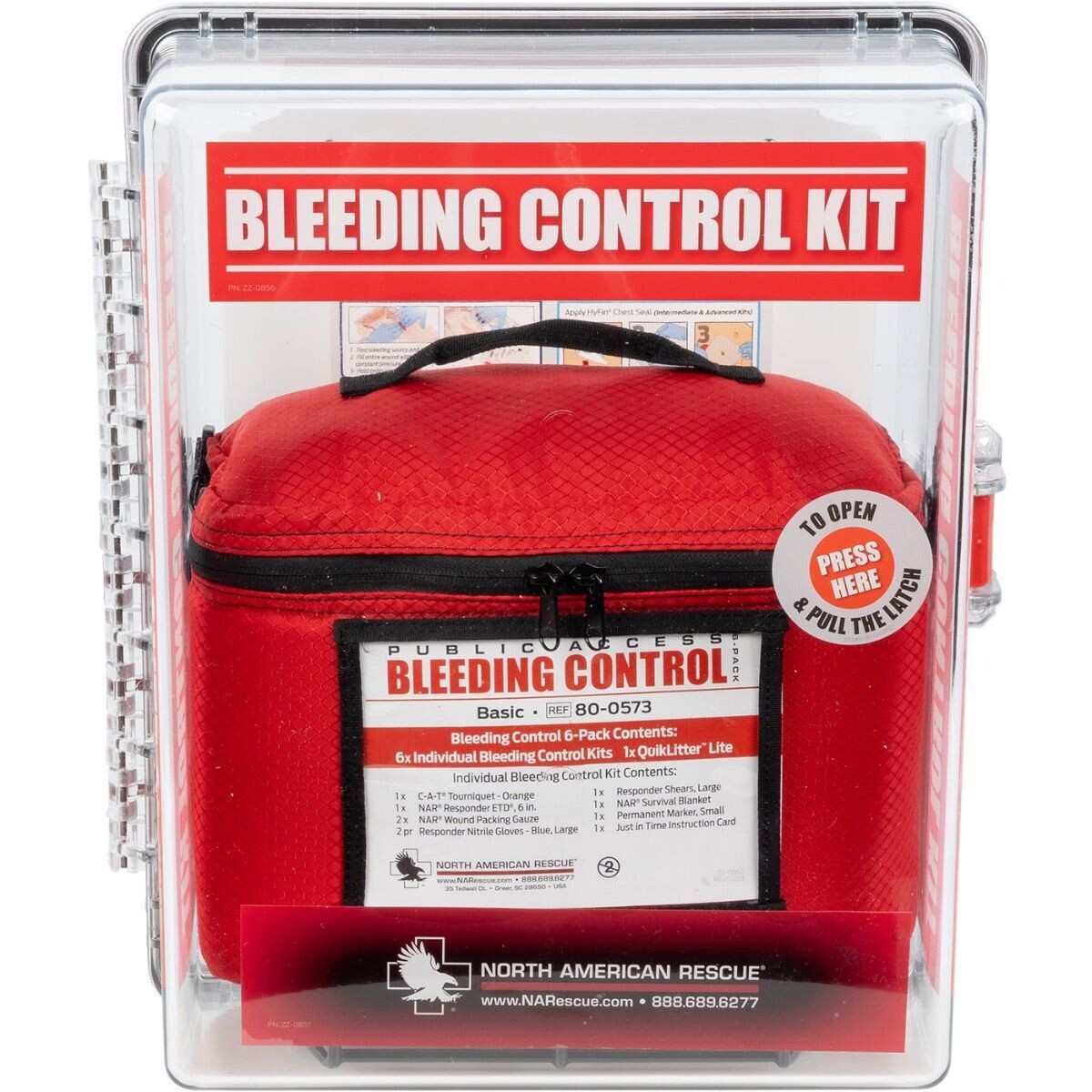Public Access Bleeding Control Station 6-Pack, BASIC - Vacuum Sealed