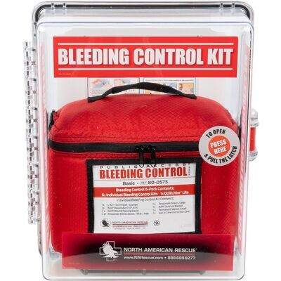 Public Access Bleeding Control Station 6-Pack, BASIC - Vacuum Sealed