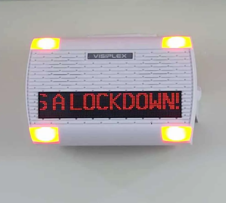Wireless PA Speaker with Beacon Lights and LED - RED
