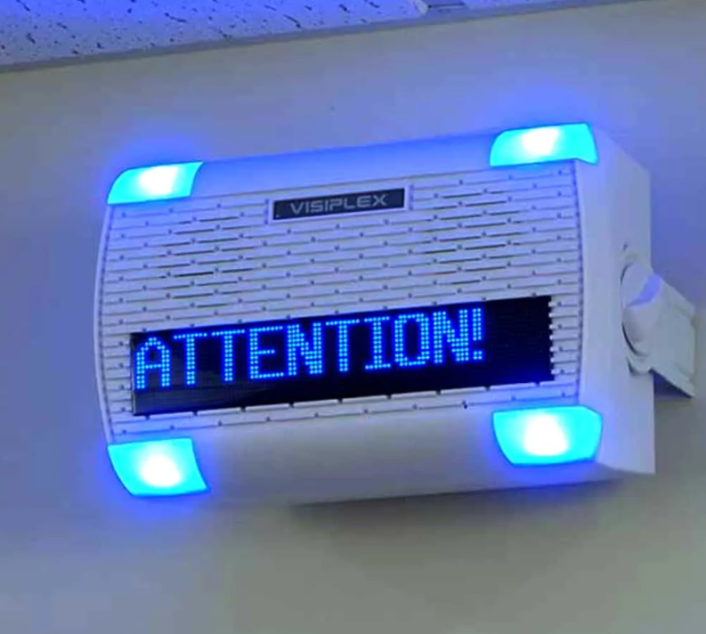 Wireless PA Speaker with Beacon Lights and LED - BLUE