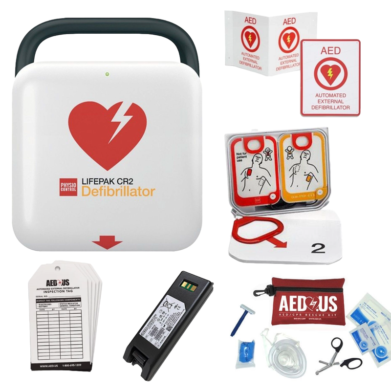 Physio-Control LIFEPAK CR2 AED, ENGLISH/SPANISH, FULL-Automatic, Handle