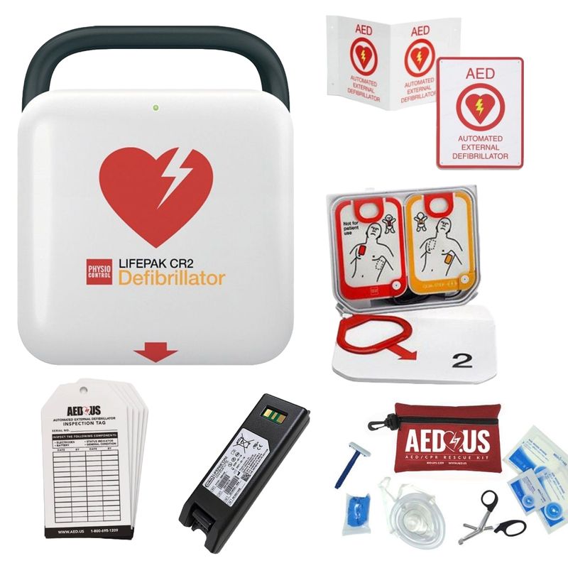 Physio-Control LIFEPAK CR2 AED, ENGLISH, SEMI-Automatic, Handle USB