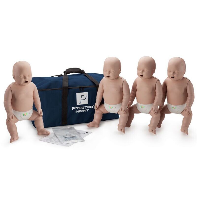 Prestan Infant CPR Manikin w/ Monitor, 4 Pack - Medium Skin