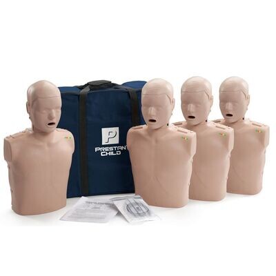 Prestan Child CPR-AED Training Manikins, 4-Pack - Medium Skin