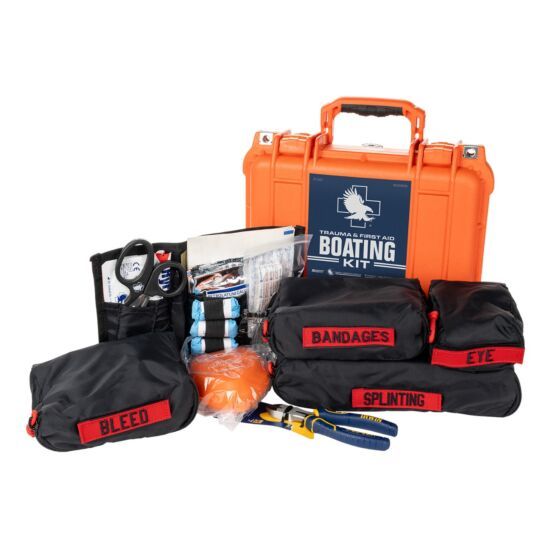 Trauma &amp; First Aid Boating Kit, RED