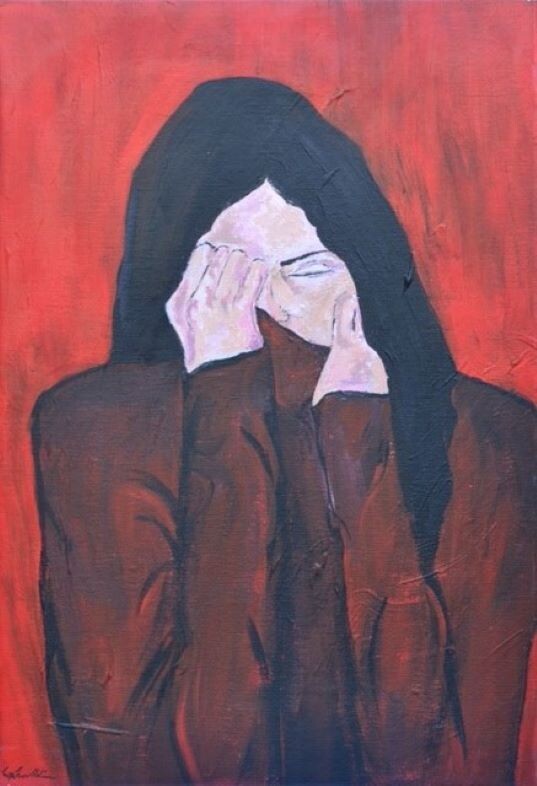 Hide, acrylic on canvas, 54x36cm