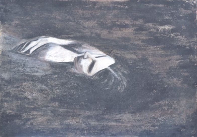 Nightmare, mixed media on wood, 50x70 cm