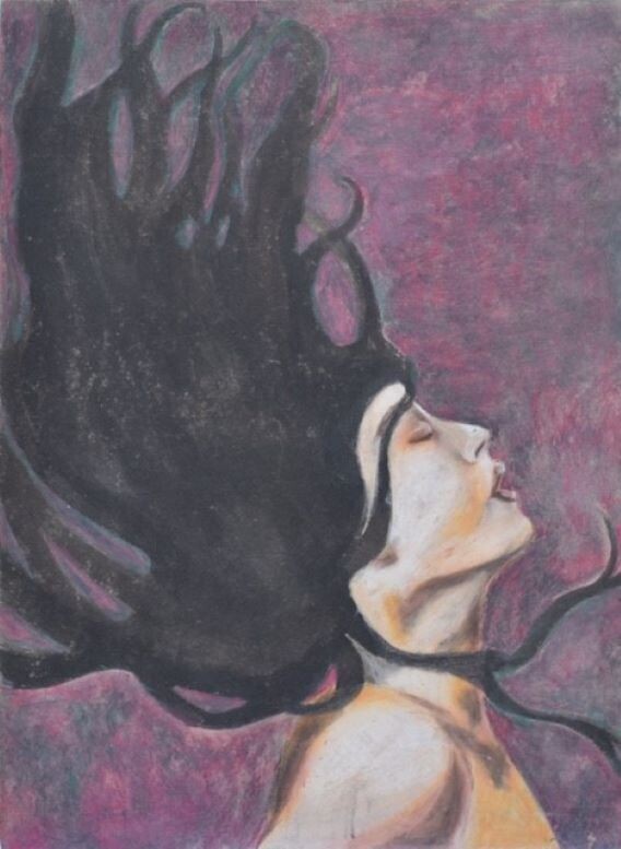 Loose, mixed media on wood, 70x50cm