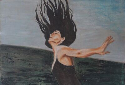 Olive Tree, mixed media on wood, 49x70cm