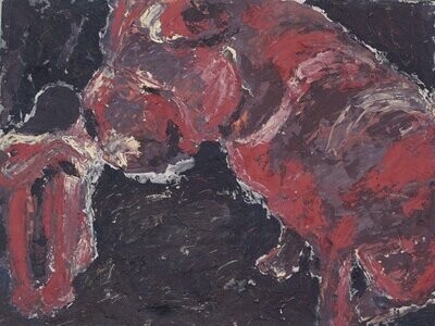 Lucci, mixed media on wood, 50x70cm