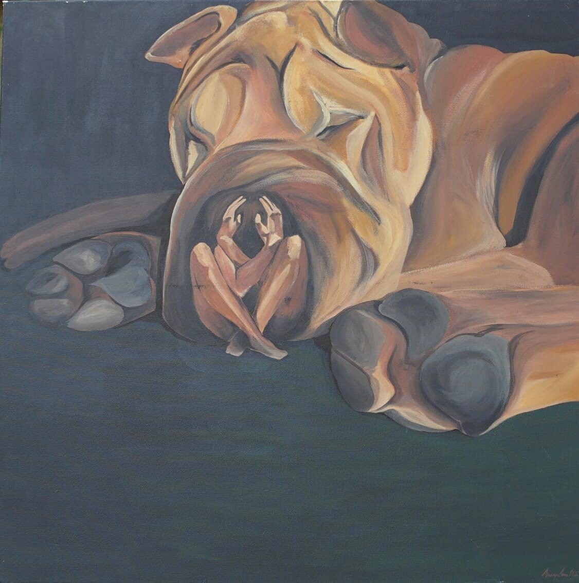 Mayucci, acrylic on canvas, 100x100cm
