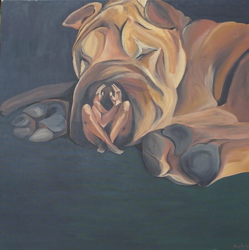 Mayucci, acrylic on canvas, 100x100cm