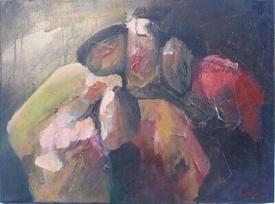 Family Photo, mixed media on canvas, 45x60cm