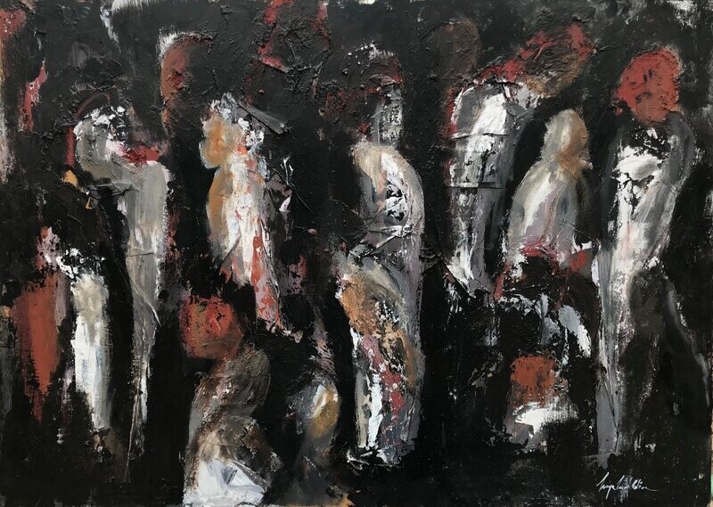Candor, mixed media on wood, 50x70cm