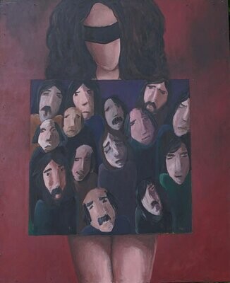 The Square, acrylic on wood, 110x90cm