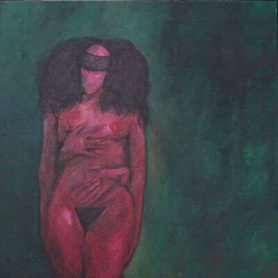 The Beginning, acrylic on canvas, 90x90cm