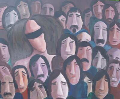 Superiority, acrylic on wood, 90x110cm