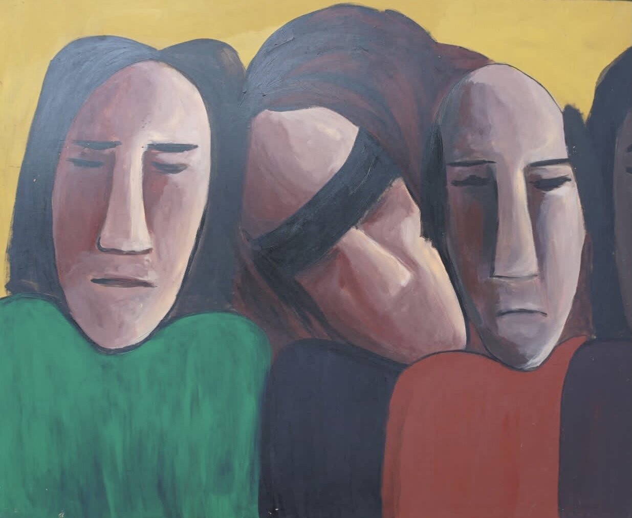 I Am Here, acrylic on wood, 90x110cm