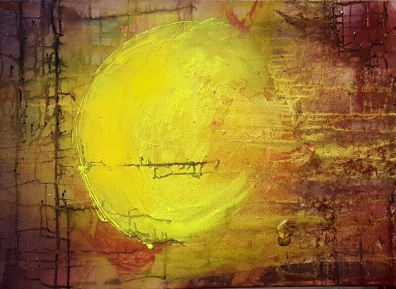 Kernel, mixed media on canvas, 50x70cm