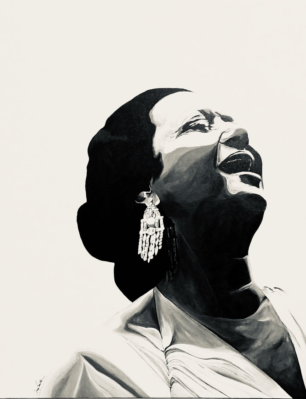Omkulthum 2, acrylic on canvas, 150x120 cm