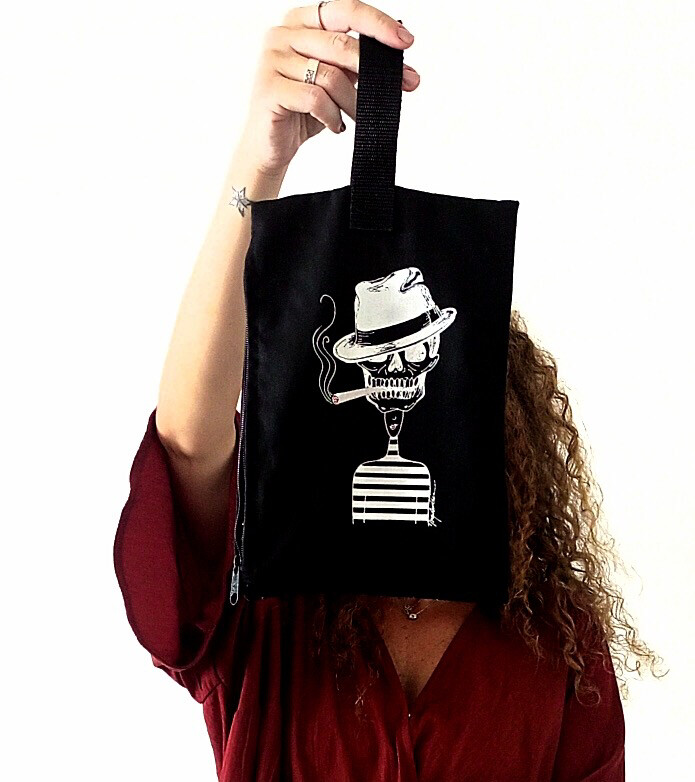 "Chillax"  flat zipper pouch