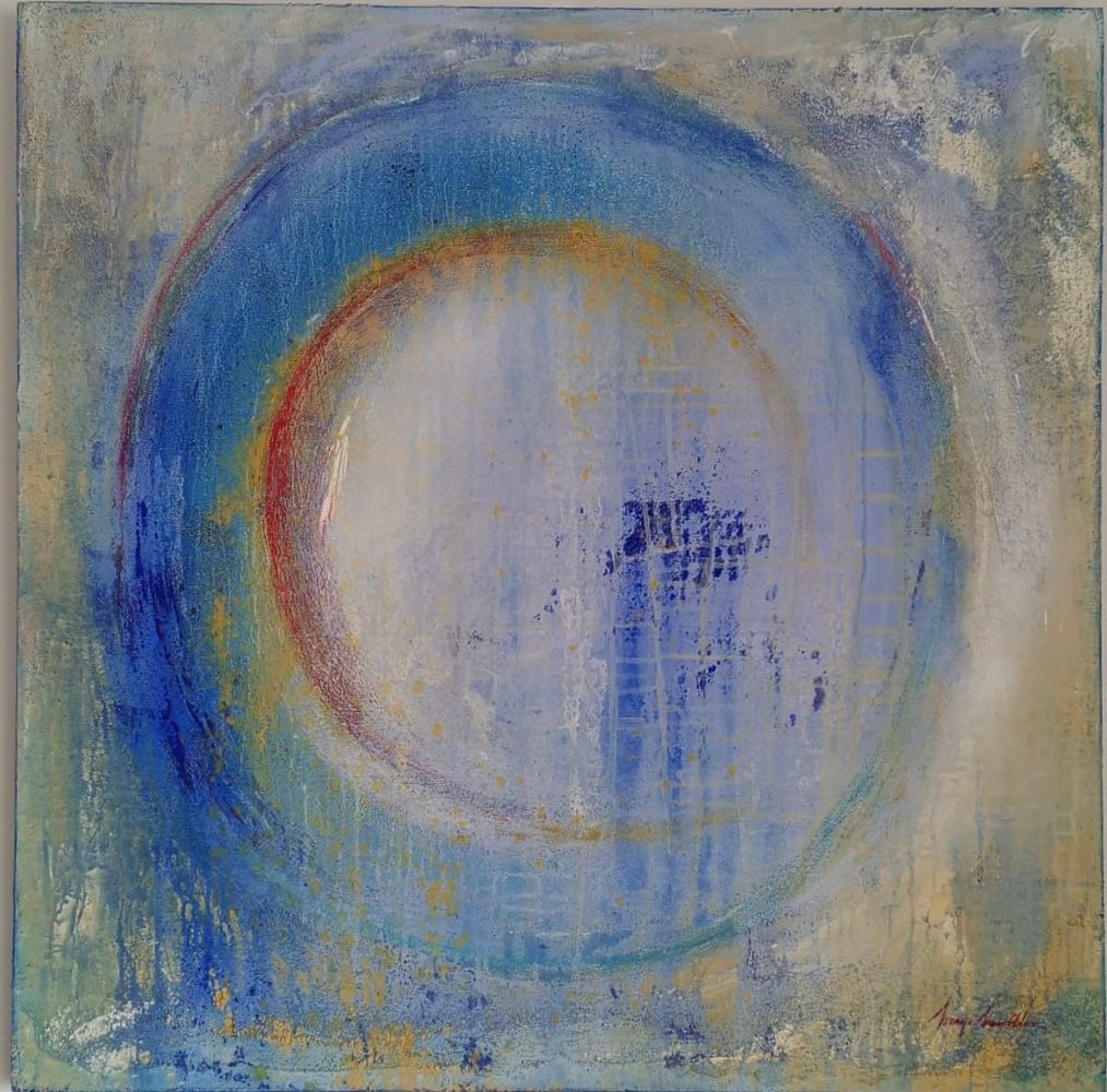 Longing, mixed media on canvas. 90x90cm