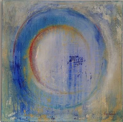 Longing, mixed media on canvas. 90x90cm