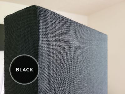 One (1) 23&#39;&#39; x 45.5&#39;&#39; x 4&#39;&#39; Rockwool-Absorber in Black Burlap