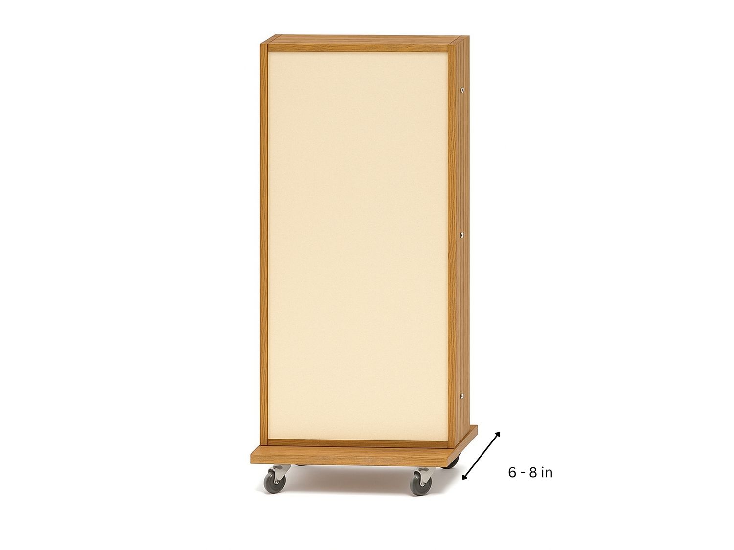 Two (2) 36&#39;&#39; x 72&#39;&#39; x 4&#39;&#39; GOBO Absorbers in Off-White Burlap + Natural Stained - Red Oak Base + Wheels