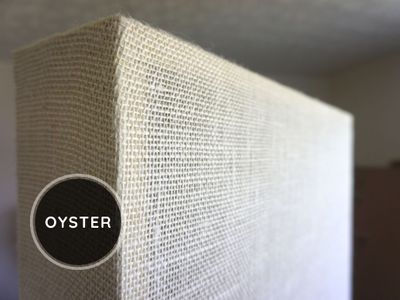 Seven (7) Pack Acoustic Panel Absorbers in Oyster Burlap