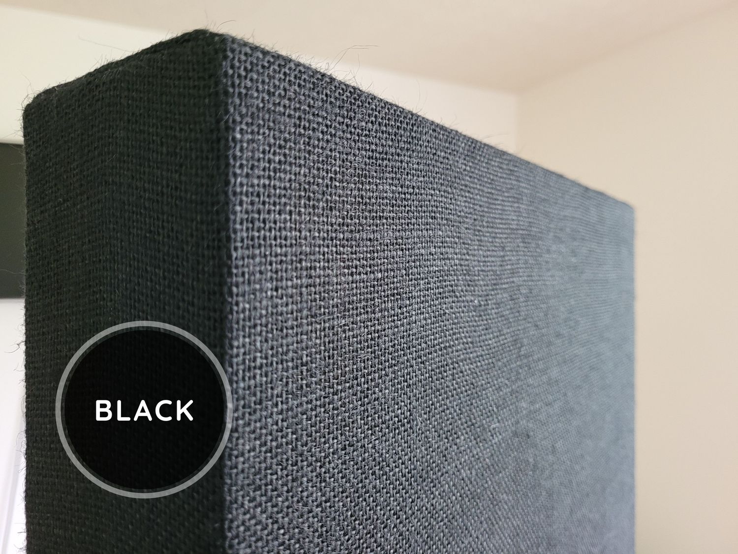 One (1) 23.5'' x 70'' x 2'' Rockwool-Absorber in Black Burlap