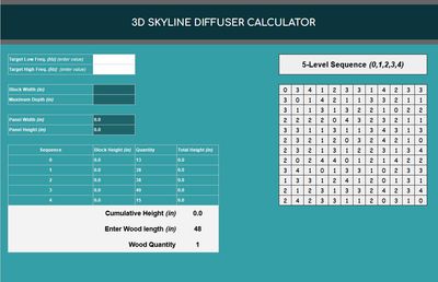3D Skyline Diffuser Calculator