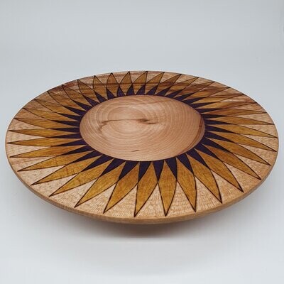 Large Hand-decorated Bowl - Geometric Flame