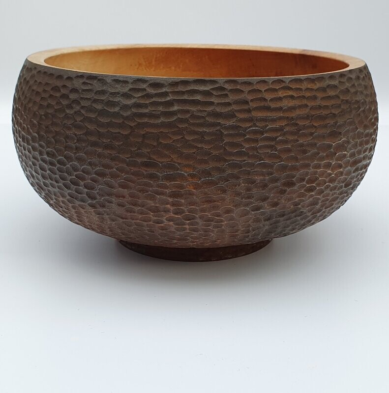 Deep Wooden Bowl - Rusted Birch