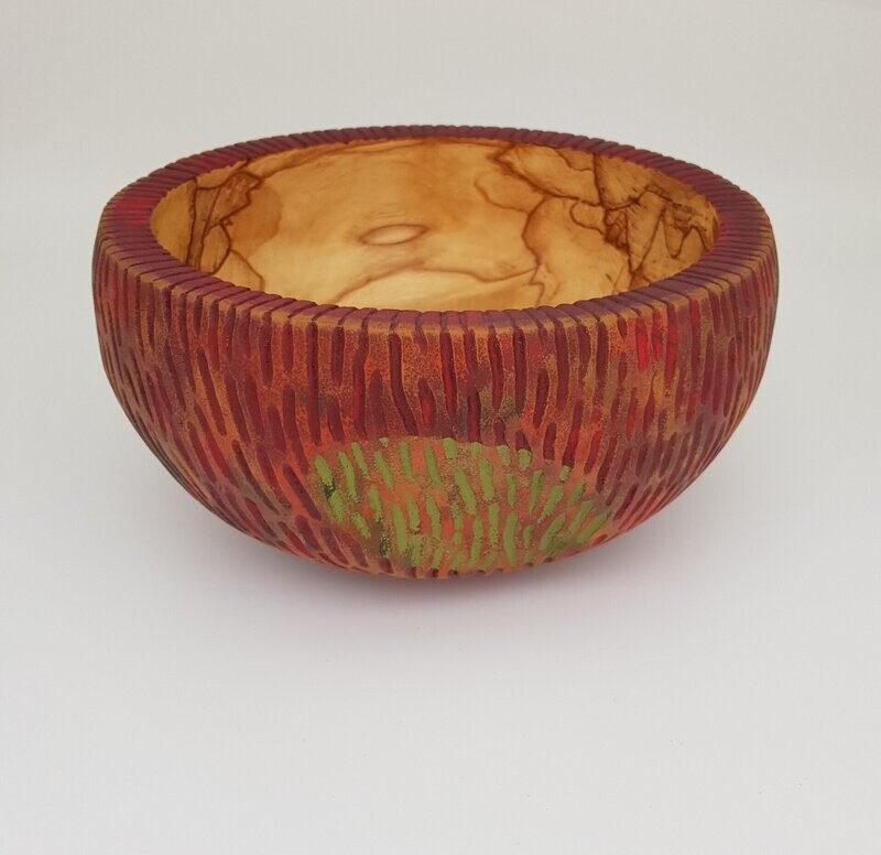 Deep Wooden Bowl - Leaf it Out!