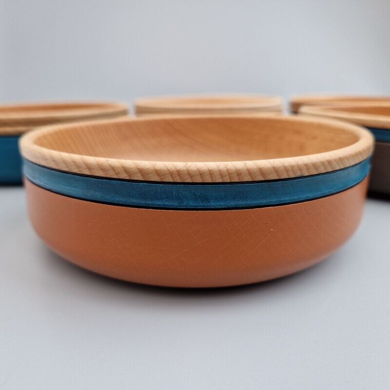 Decorated Beech Food Bowl